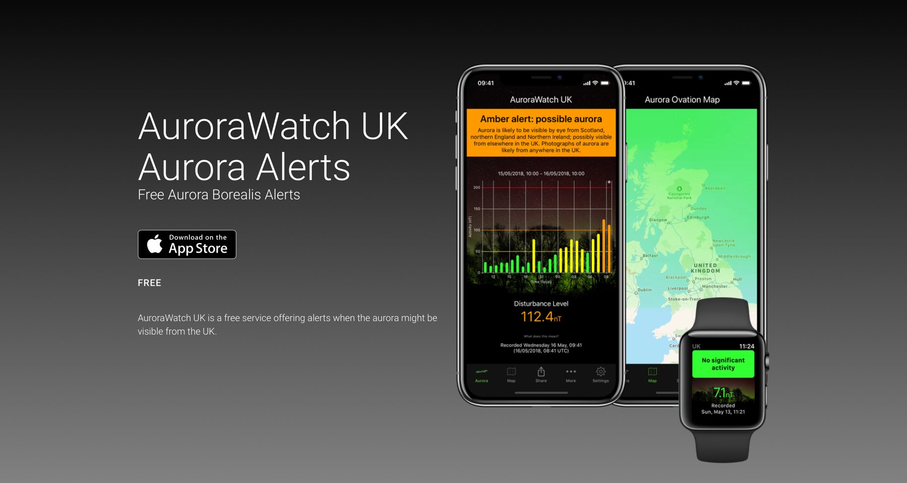 AuroraWatch UK Aurora Alerts · Free Aurora Borealis Alerts For IPhone ...