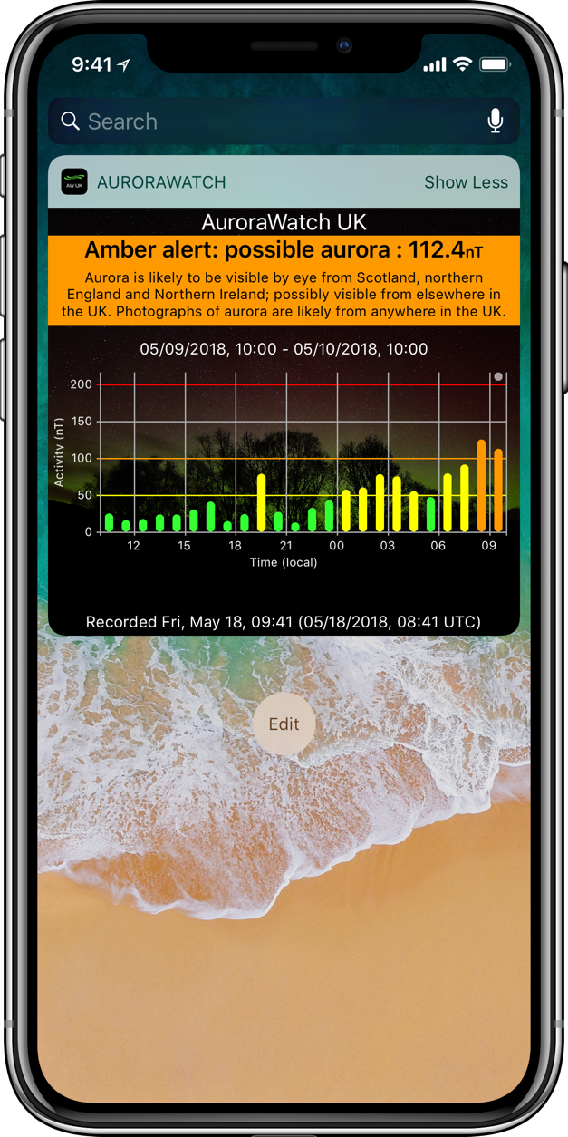 Aurora alerts как пользоваться приложением